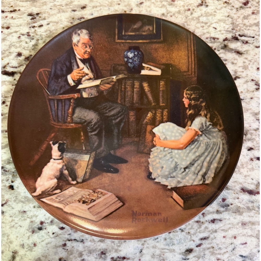 Norman Rockwell The Storyteller Limited Edition Knowles Collector Plate AB2079